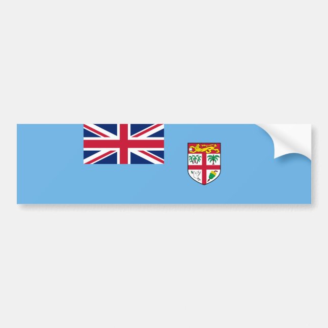 Pegatina Para Coche Bandera de Fiji (Fiji) (Frente)