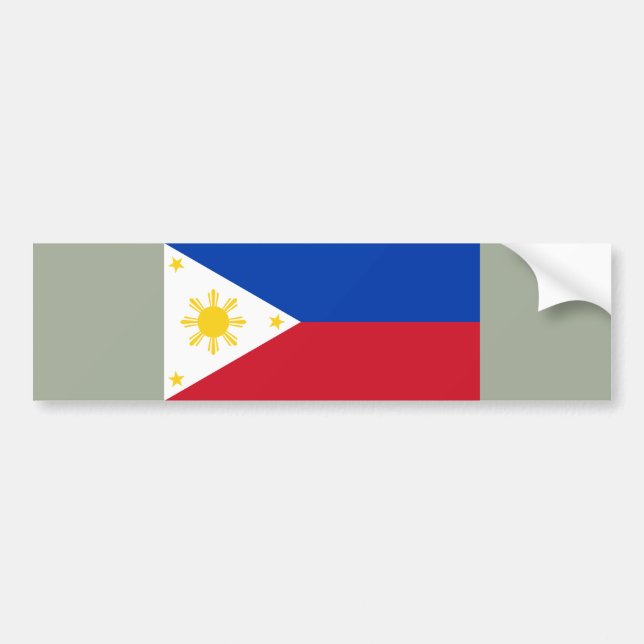 Pegatina Para Coche Bandera de Filipinas (Frente)