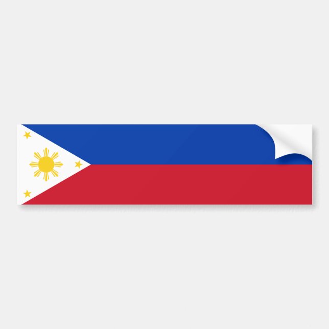 Pegatina Para Coche Bandera de Filipinas (Frente)