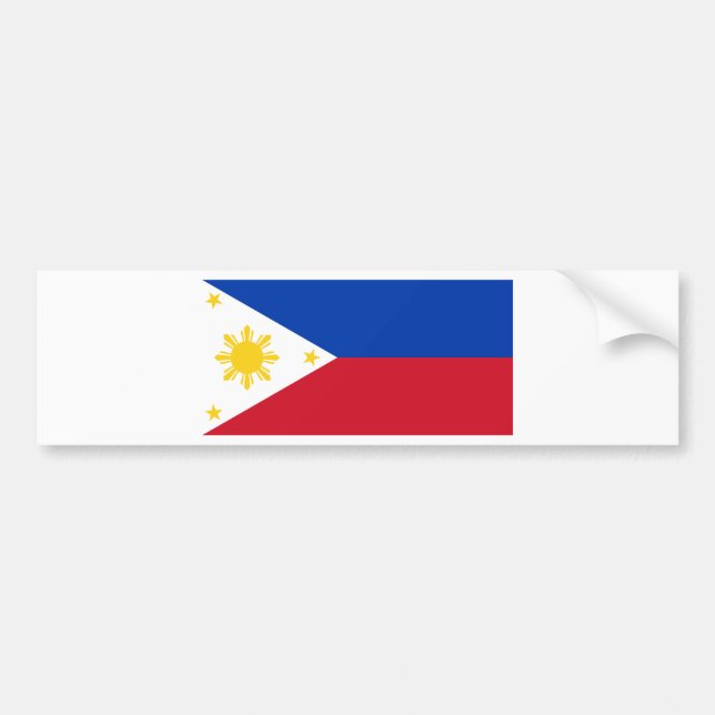 Pegatina Para Coche Bandera de Filipinas (Frente)