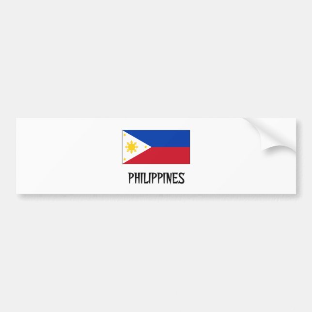 Pegatina Para Coche Bandera de Filipinas (Frente)