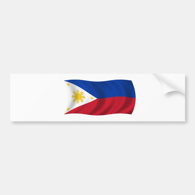 Pegatina Para Coche Bandera de Filipinas (Frente)