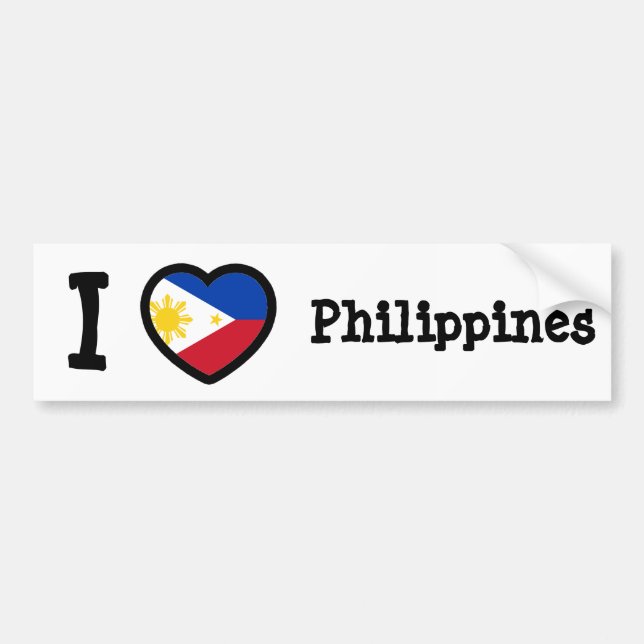 Pegatina Para Coche Bandera de Filipinas (Frente)