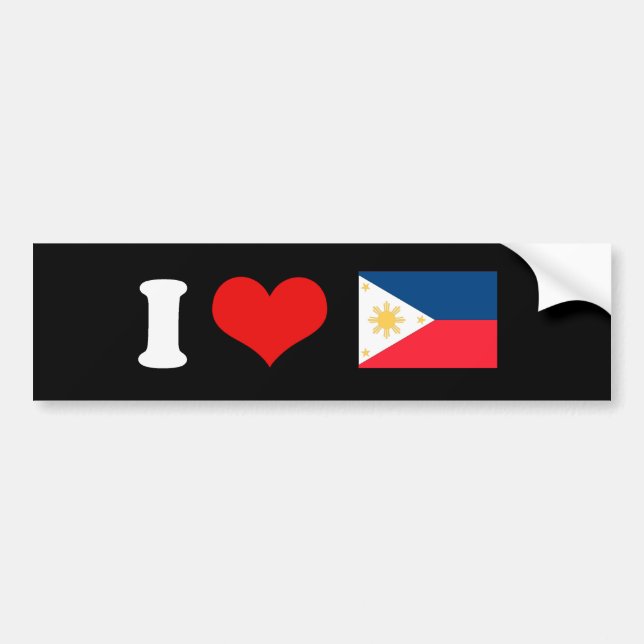 Pegatina Para Coche Bandera de Filipinas (Frente)