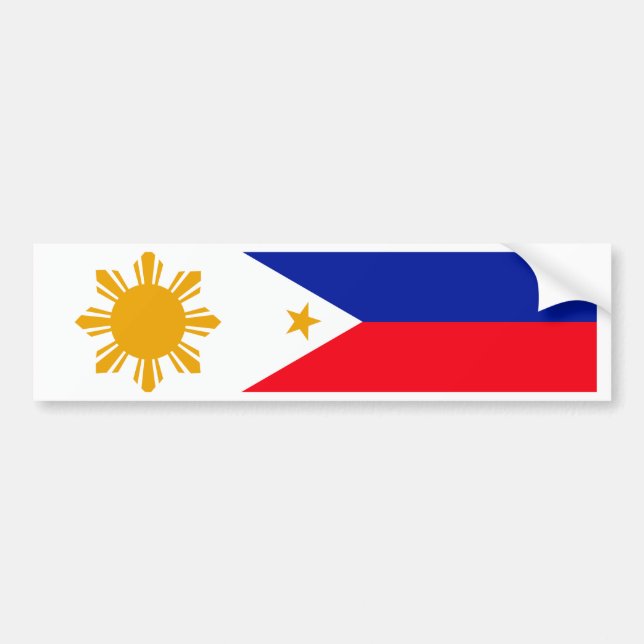 Pegatina Para Coche Bandera de Filipinas (Frente)