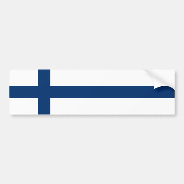 Pegatina Para Coche Bandera de Finlandia (Frente)
