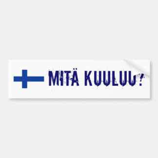 Pegatina Para Coche ¿bandera de Finlandia, Mita Kuuluu?