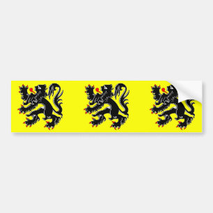 Pegatina Para Coche Bandera de Flandes, Bélgica