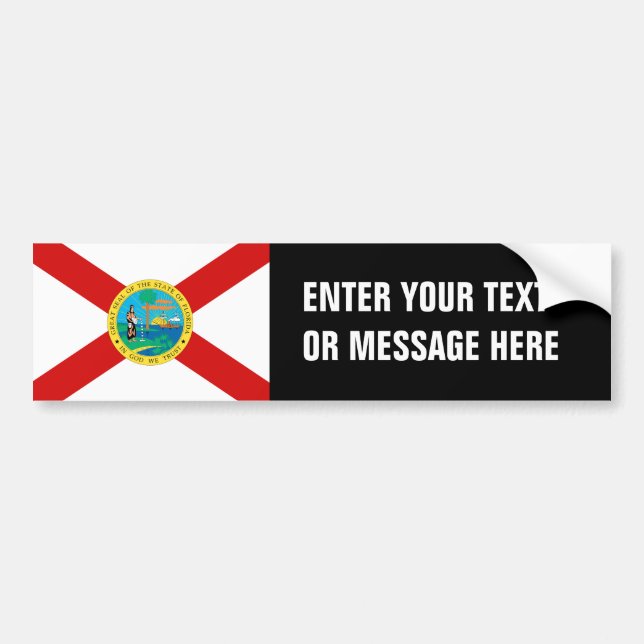 Pegatina Para Coche Bandera de FLORIDA - (Frente)