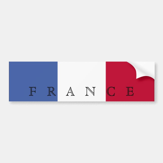 Pegatina Para Coche Bandera de France Bumper Sticker (Frente)