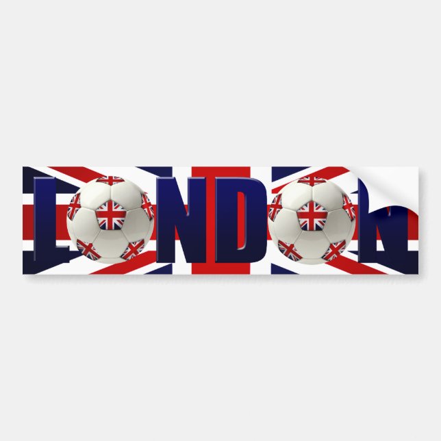 Pegatina Para Coche Bandera de Fútbol de Londres (Frente)
