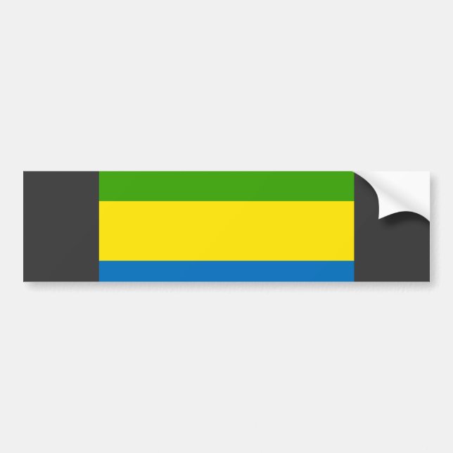 Pegatina Para Coche Bandera de Gabón (Frente)