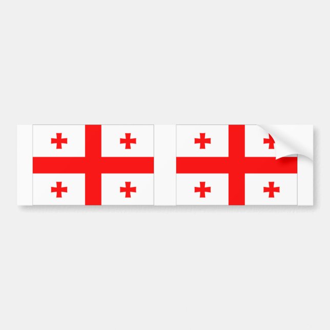 Pegatina Para Coche Bandera de Georgia (Frente)