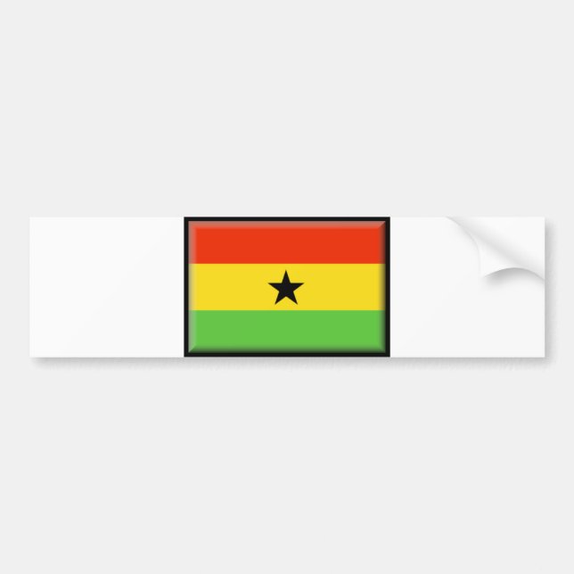 Pegatina Para Coche Bandera de Ghana (Frente)