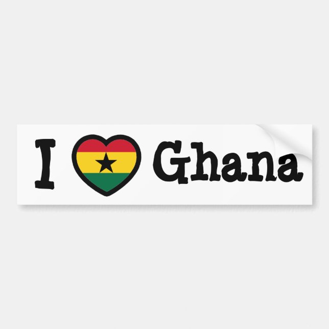 Pegatina Para Coche Bandera de Ghana (Frente)