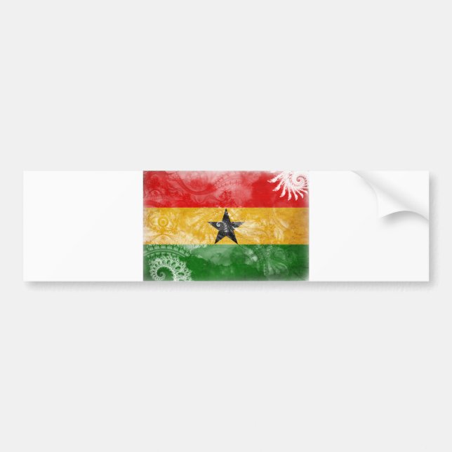 Pegatina Para Coche Bandera de Ghana (Frente)