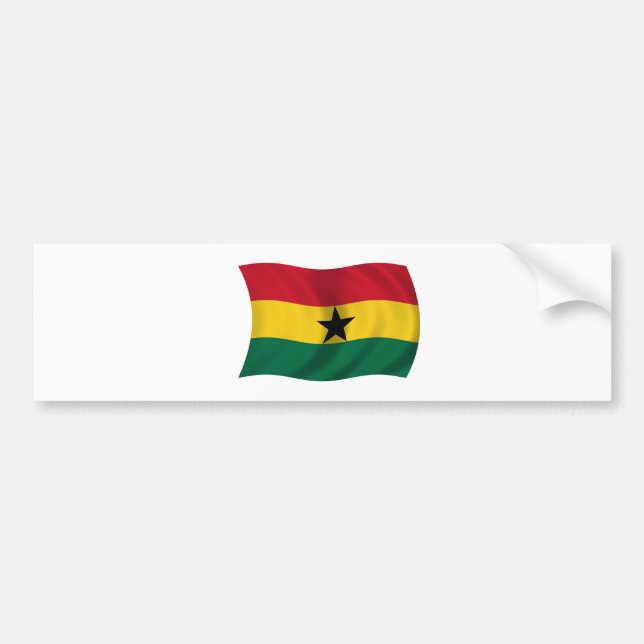 Pegatina Para Coche Bandera de Ghana (Frente)