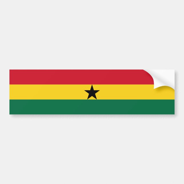 Pegatina Para Coche Bandera de Ghana (Frente)