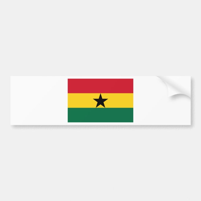 Pegatina Para Coche Bandera de Ghana (Frente)