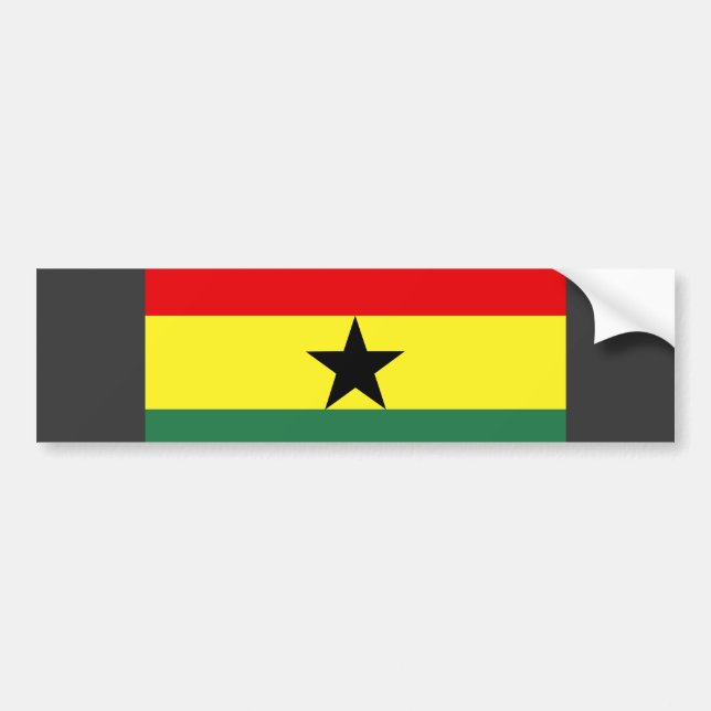 Pegatina Para Coche Bandera de Ghana (Frente)