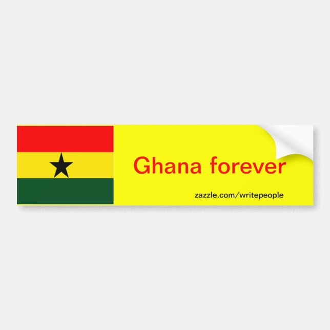 Pegatina Para Coche Bandera de Ghana (Frente)