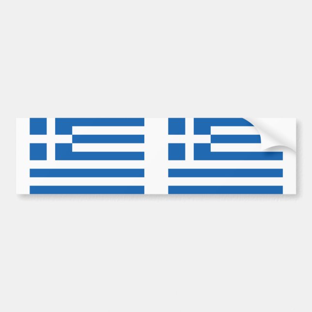 Pegatina Para Coche Bandera de Grecia (Frente)