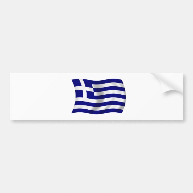 Pegatina Para Coche Bandera de Grecia (Frente)