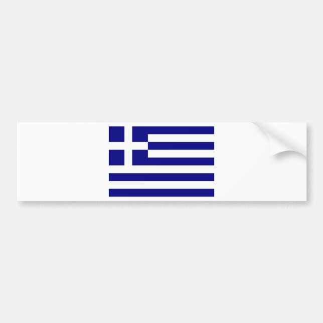 Pegatina Para Coche Bandera de Grecia (Frente)