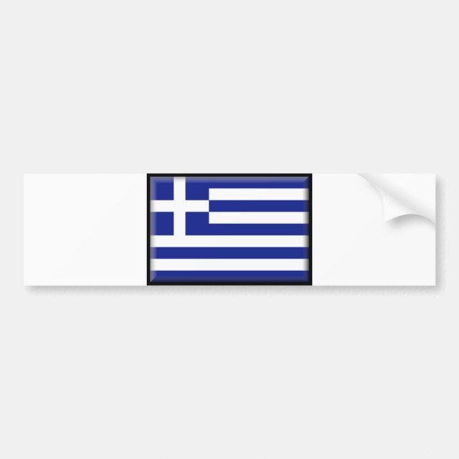 Pegatina Para Coche Bandera de Grecia (Frente)