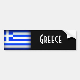 Pegatina Para Coche Bandera de Grecia oscura