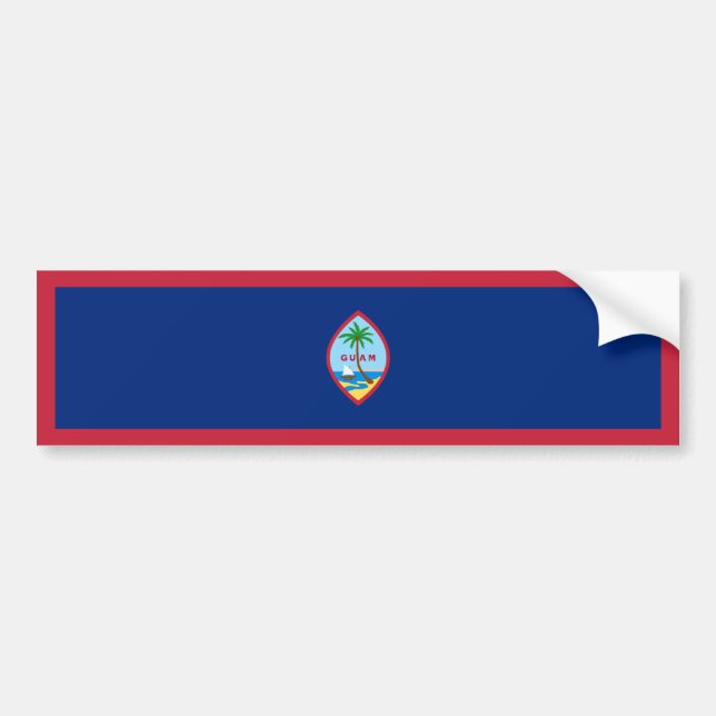 Pegatina Para Coche Bandera de Guam (Frente)