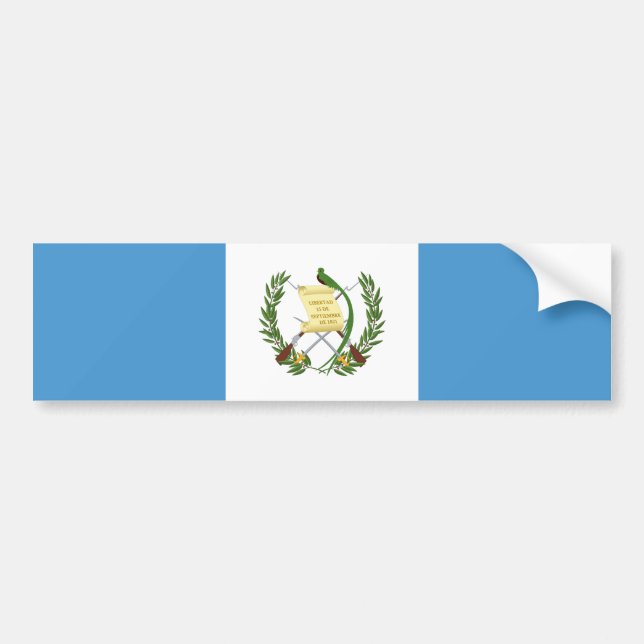 Pegatina Para Coche Bandera de Guatemala (Frente)