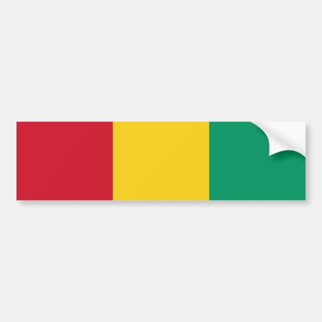 Pegatina Para Coche Bandera de Guinea (Frente)
