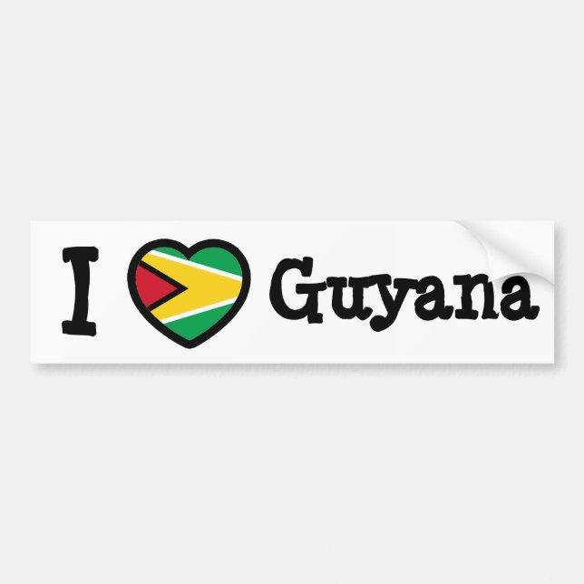 Pegatina Para Coche Bandera de Guyana (Frente)