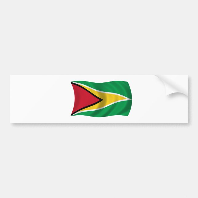 Pegatina Para Coche Bandera de Guyana (Frente)