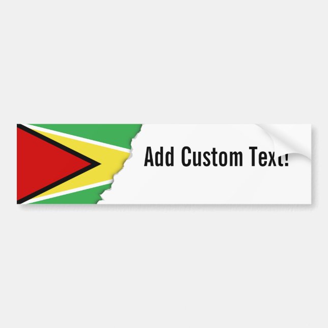 Pegatina Para Coche Bandera de Guyana (Frente)