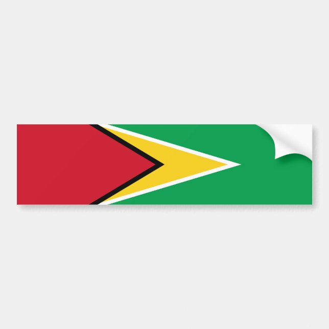 Pegatina Para Coche Bandera de Guyana (Frente)