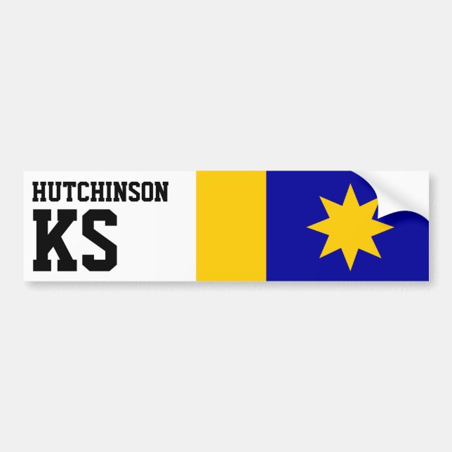 Pegatina Para Coche Bandera de Hutchinson, Kansas (Frente)