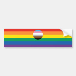 Pegatina Para Coche Bandera de inclusión del orgullo gay