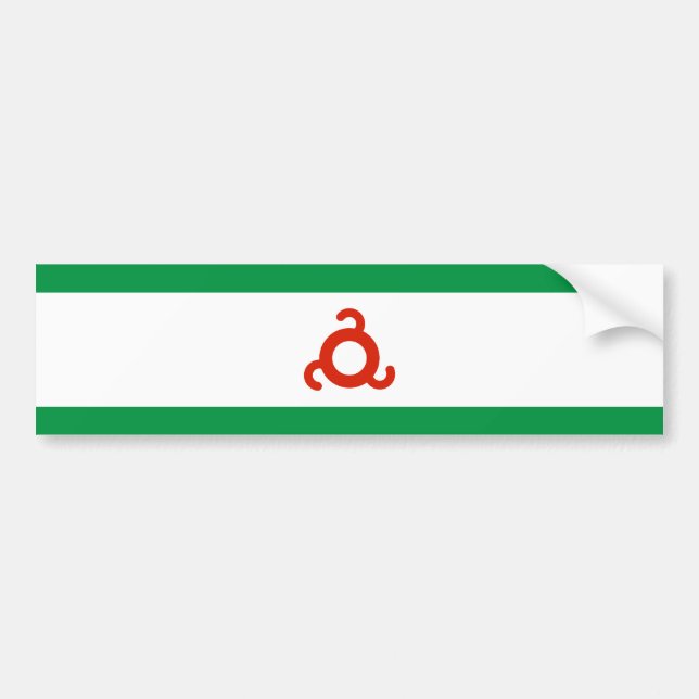 Pegatina Para Coche Bandera de Ingushetia (Frente)
