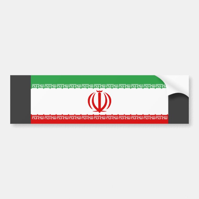 Pegatina Para Coche Bandera de Irán (Frente)