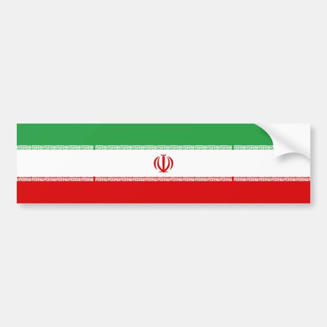 Pegatina Para Coche Bandera de Irán (Frente)