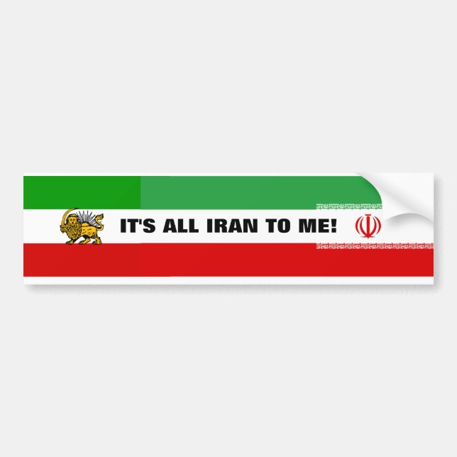 Pegatina Para Coche Bandera de Irán " es todo el Irán a mí " (Frente)