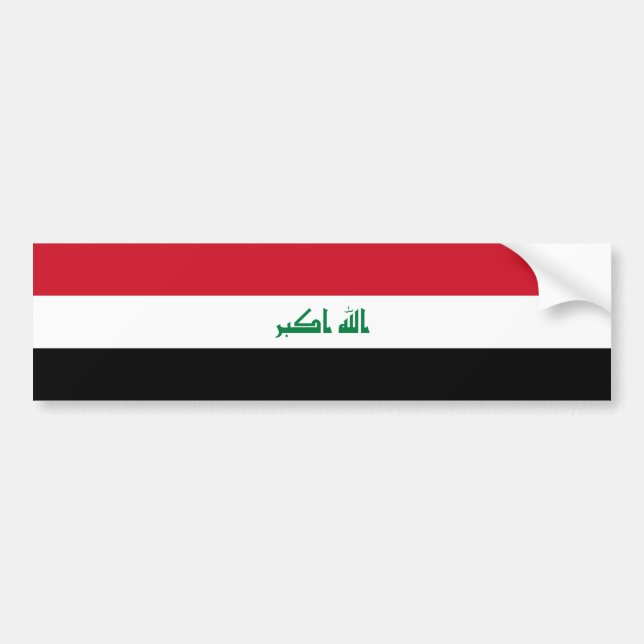 Pegatina Para Coche Bandera de Iraq (Frente)
