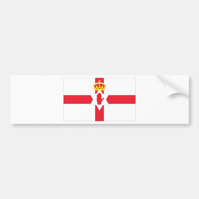 Pegatina Para Coche Bandera de Irlanda del Norte (Frente)