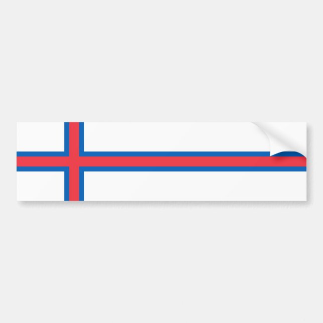 Pegatina Para Coche Bandera de Islas Feroe (Frente)