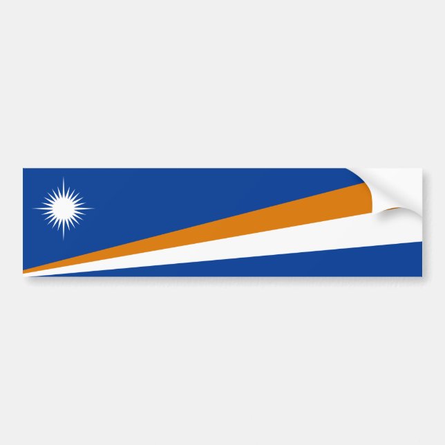 Pegatina Para Coche Bandera de Islas Marshall (Frente)