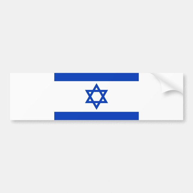 Pegatina Para Coche Bandera de Israel (Frente)