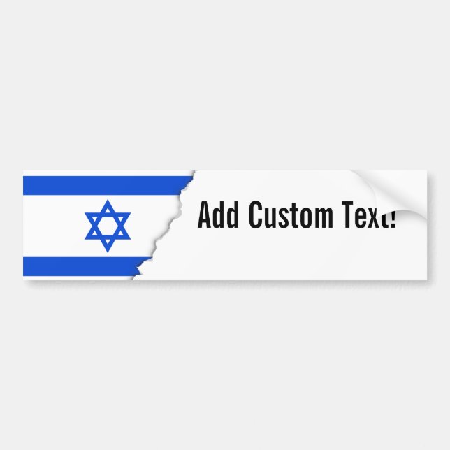 Pegatina Para Coche Bandera de Israel (Frente)