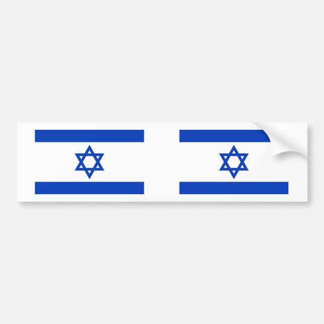 Pegatina Para Coche Bandera de Israel (Frente)